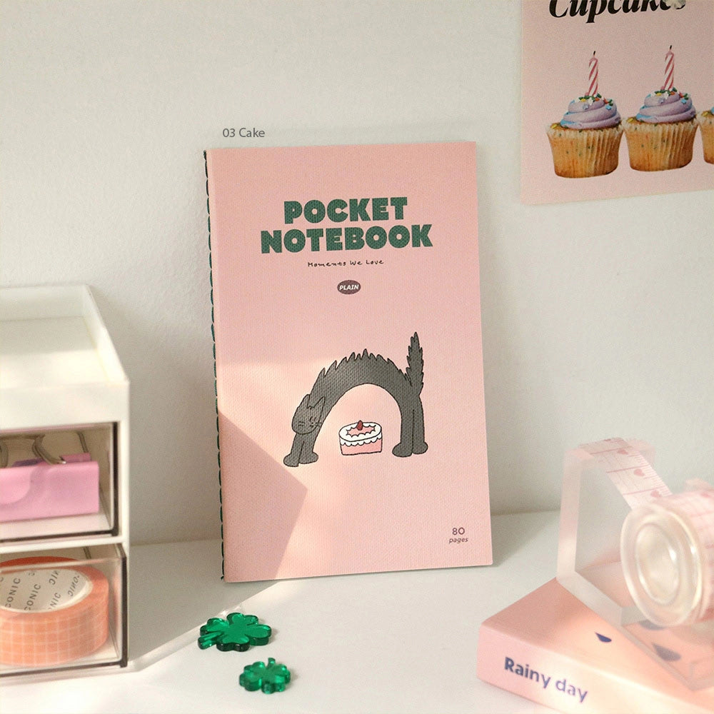 Iconic Pocket Notebook Cat - Plain