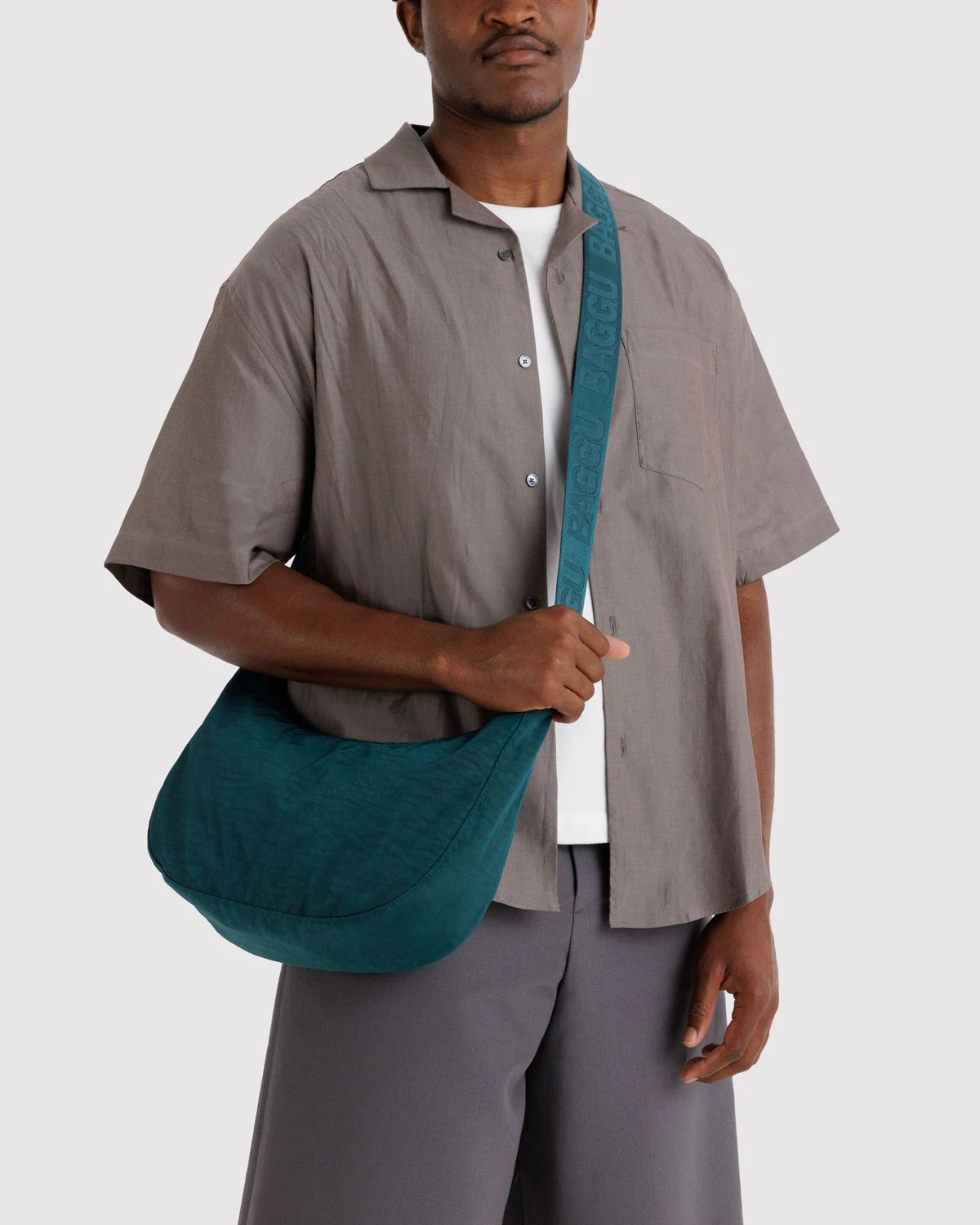 Large Nylon Crescent Bag - Deep Sea