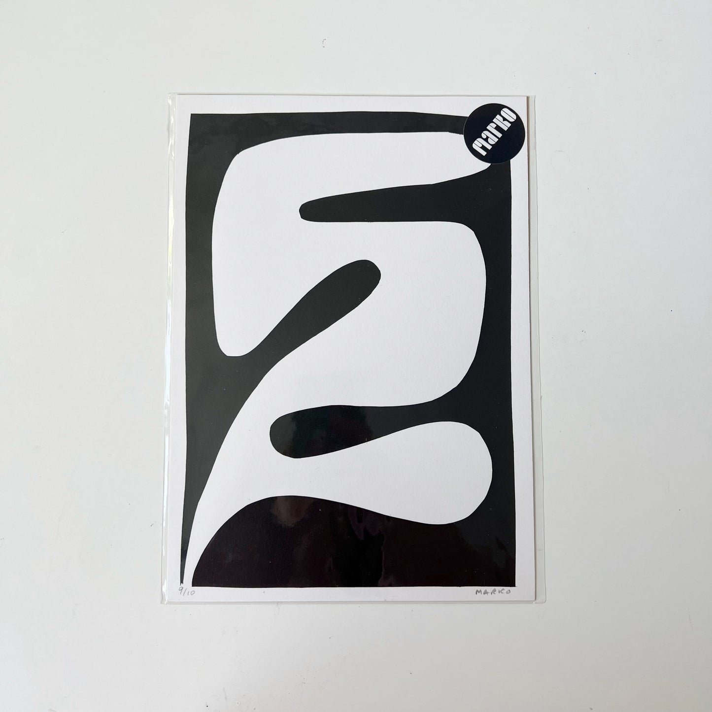 Black + White Shapes 3 Screenprint - Marko