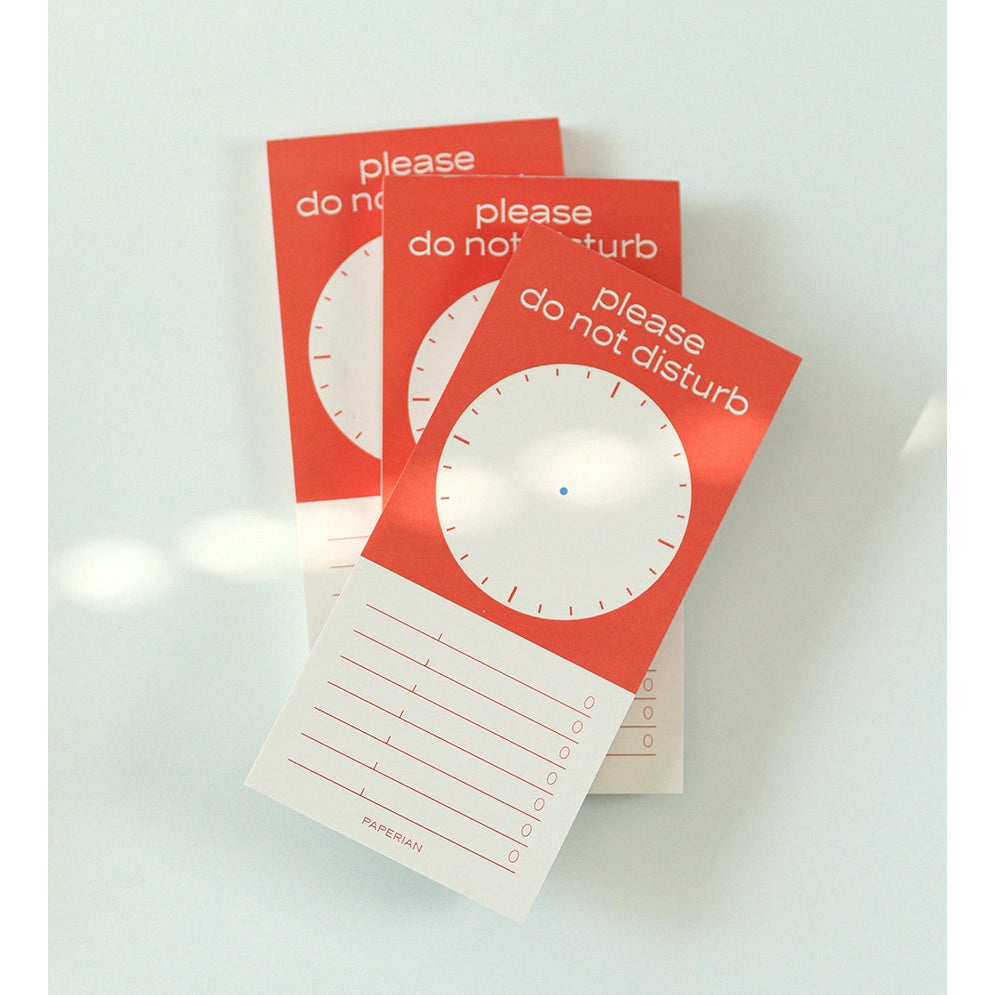 Paperian : 'Do Not Disturb' Memopad Time. Front Cover