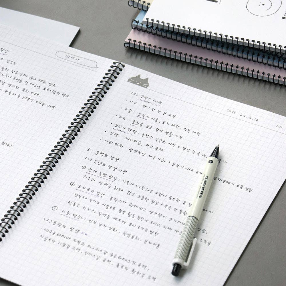 Iconic Doodle B5 Spiral Notebook - Grid
