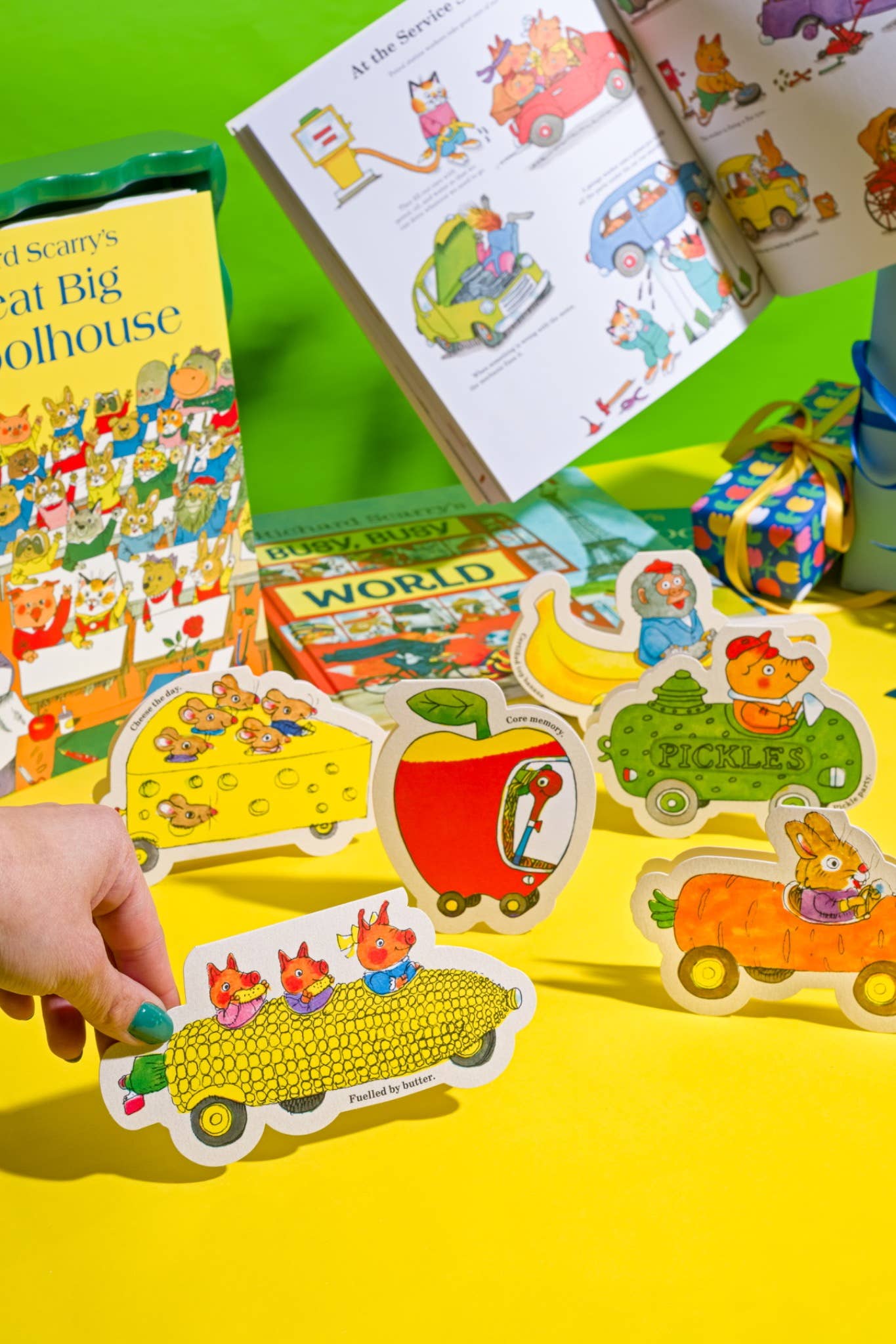 Carrot Bunny Car - Die-cut Card by Richard Scarry