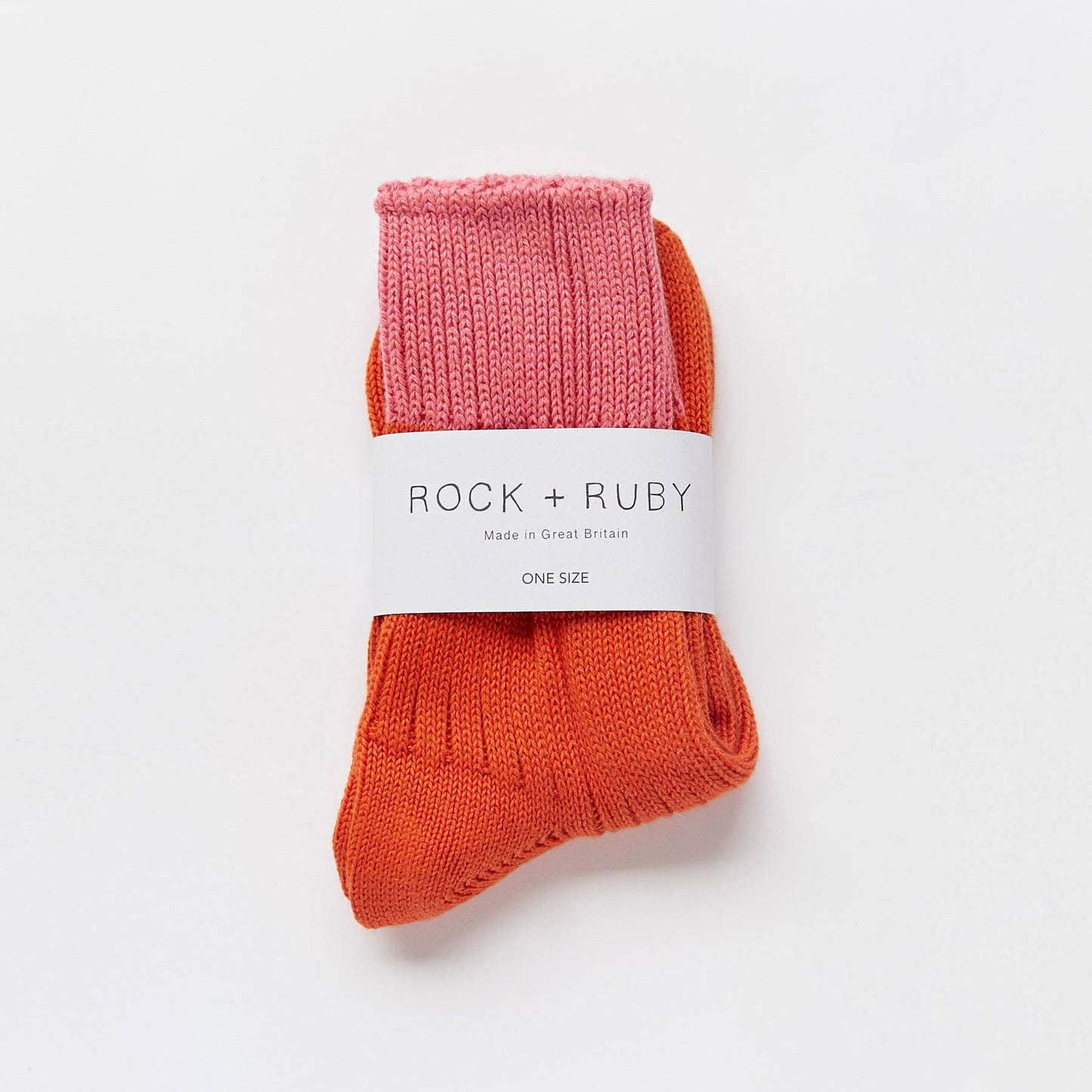 Coral Pink Wyona Cotton Socks