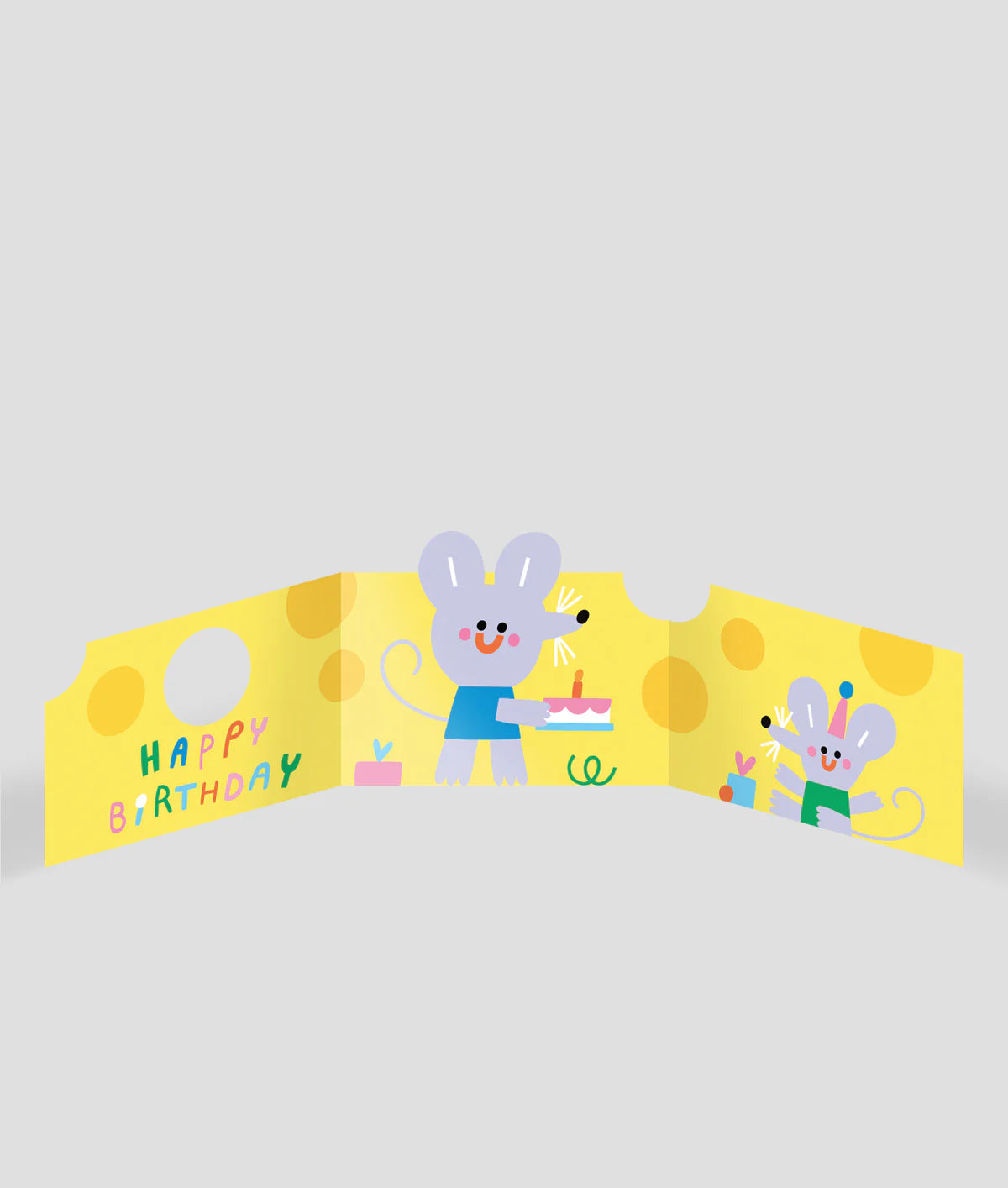 Mouse In Cheese Fold Out Card