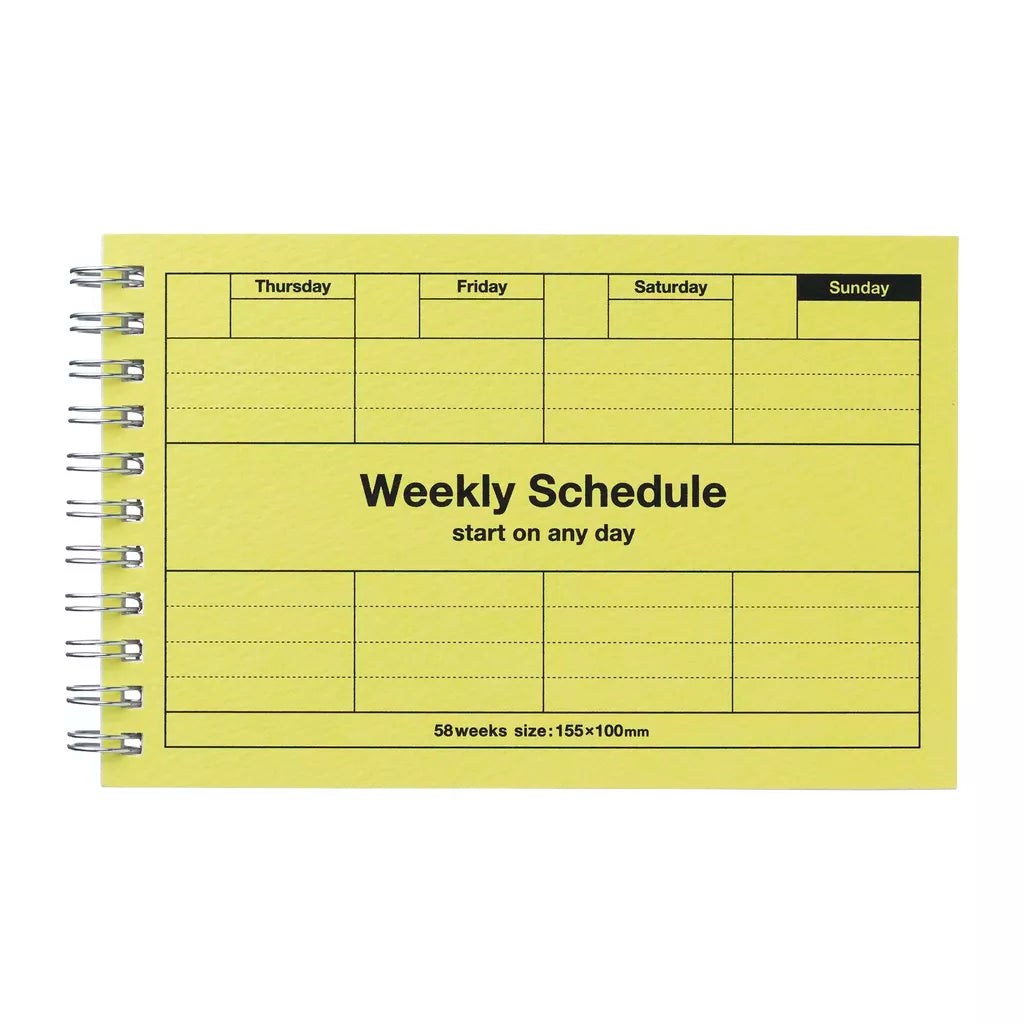 Weekly Schedule Undated - Neo Citron