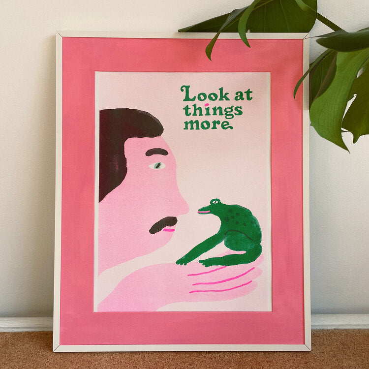 Look At Things More Print, by Tom Bingham. Framed