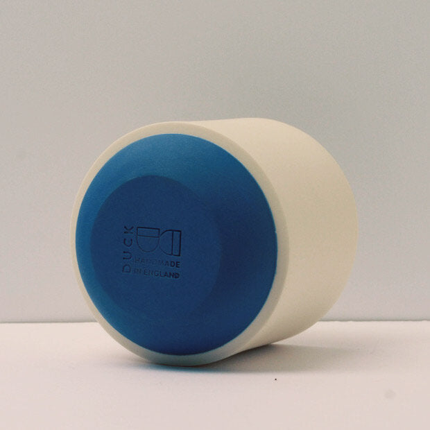 Large Planter: Blue Base & White Body - Alice Duck