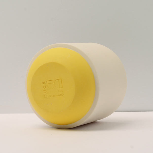 Large Planter: Yellow Base & White Body - Alice Duck