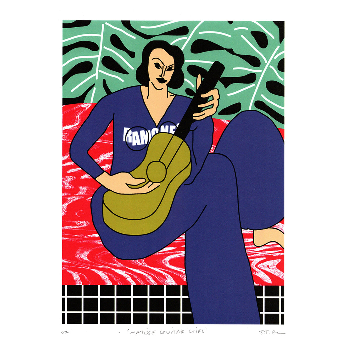 Matisse Guitar Girl Print