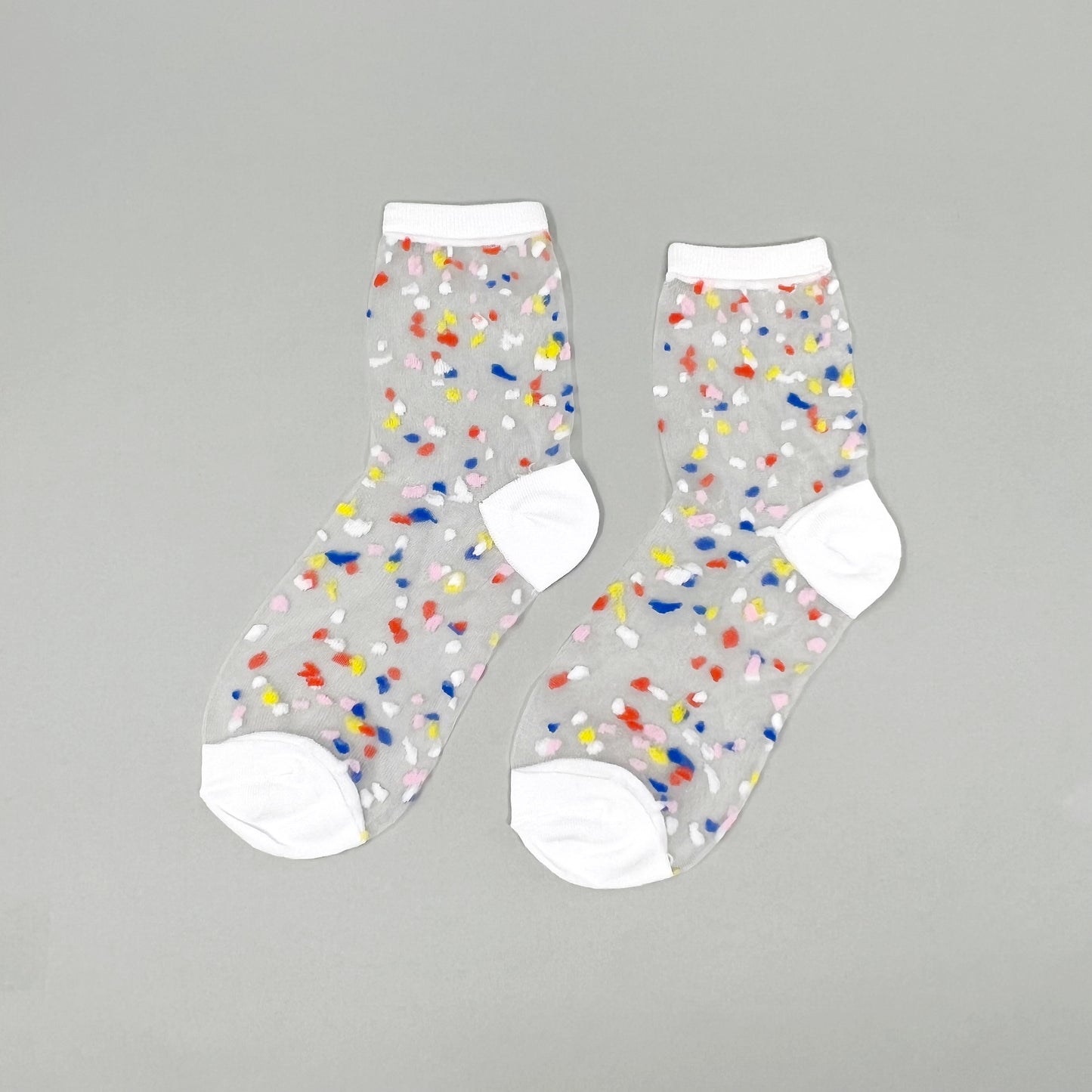 White Confetti Sock