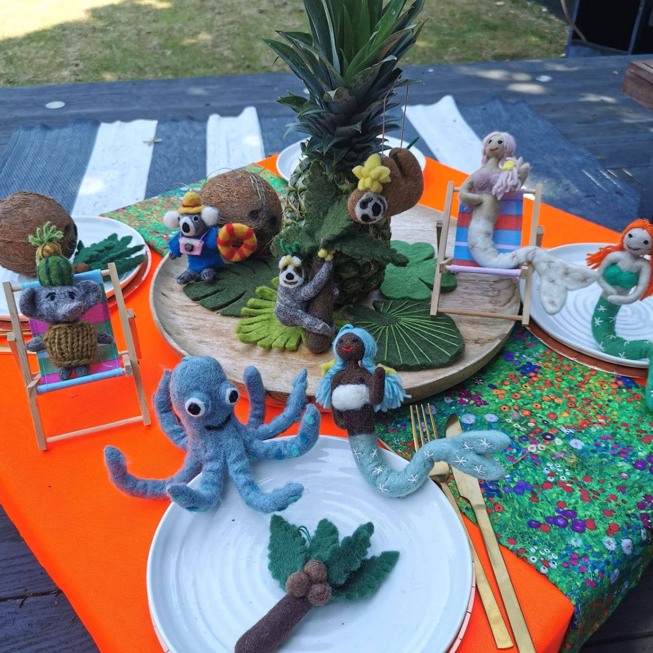 Handmade Felt Ollie the Octopus Fair trade Hanging Decor