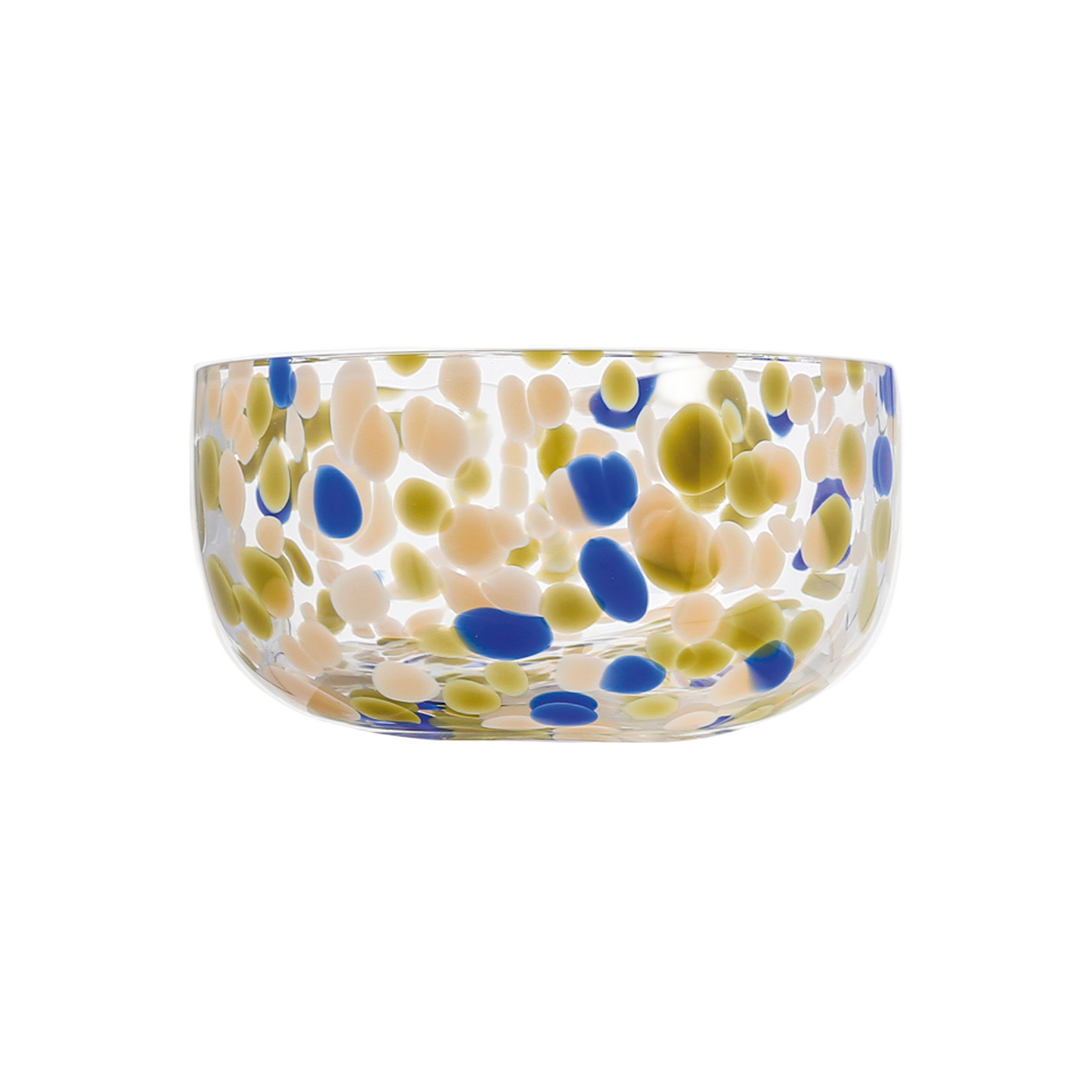 Speckled Blue Glass Bowl