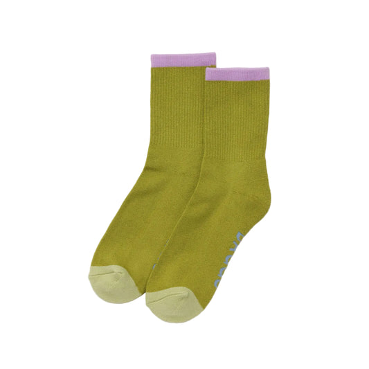 Ribbed Sock - Olive Mix