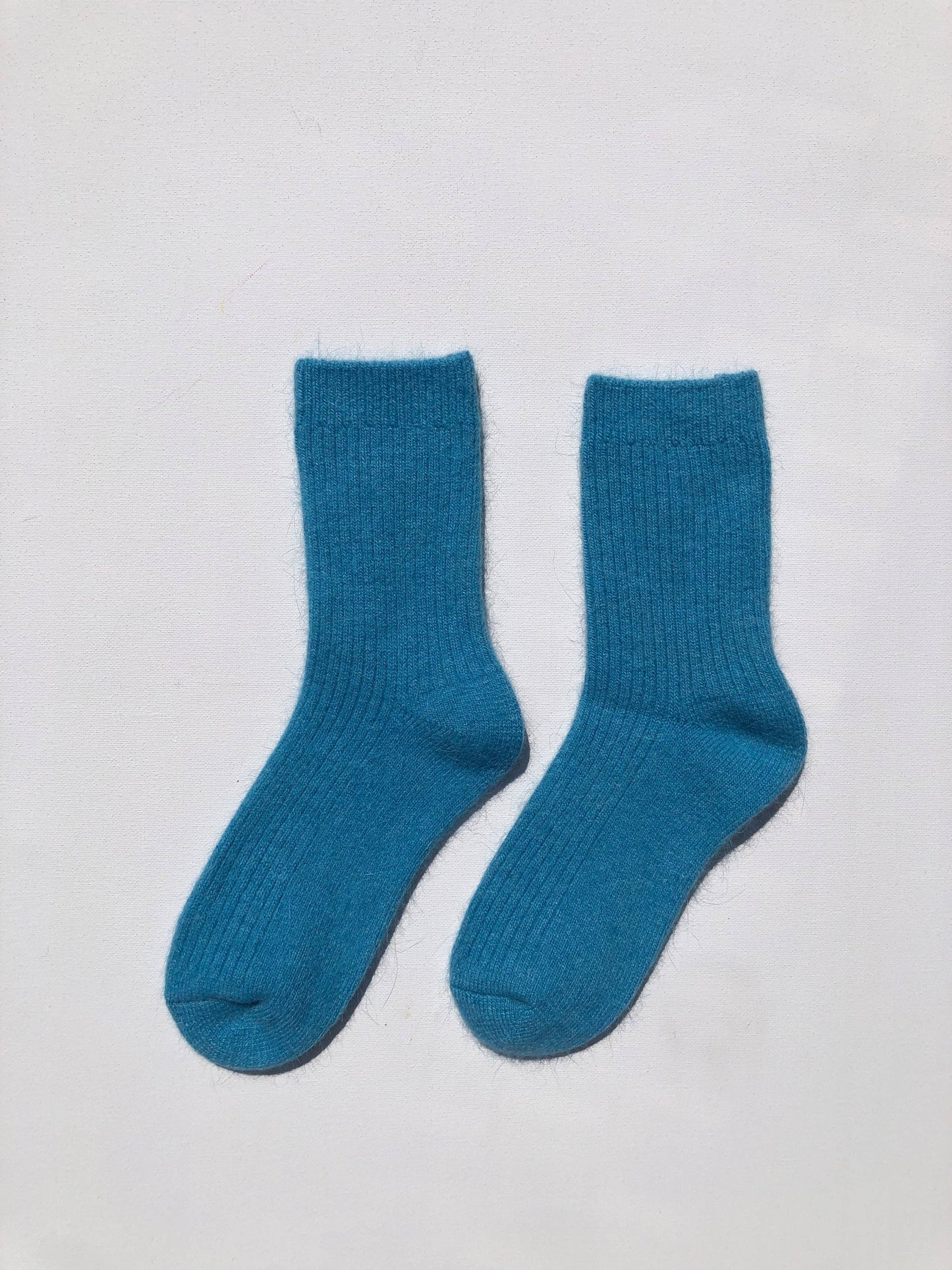Angora Wool Socks - Aquamarine