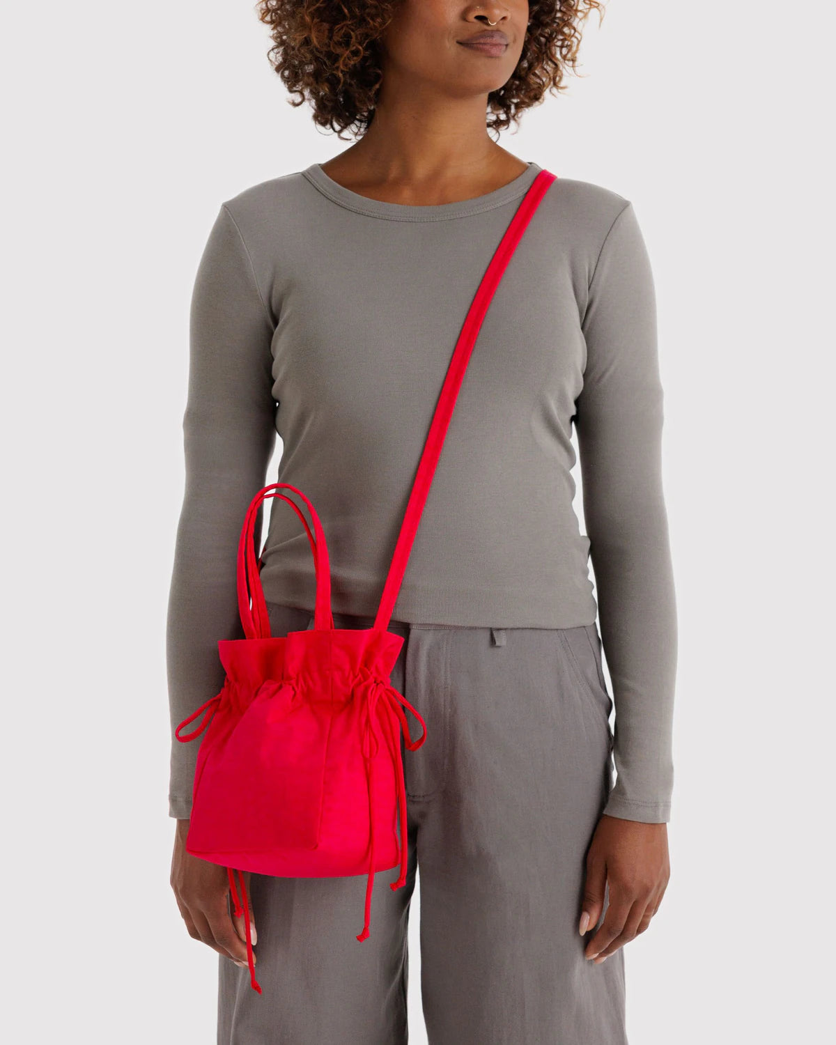 Nylon Drawstring Bag - Candy Apple