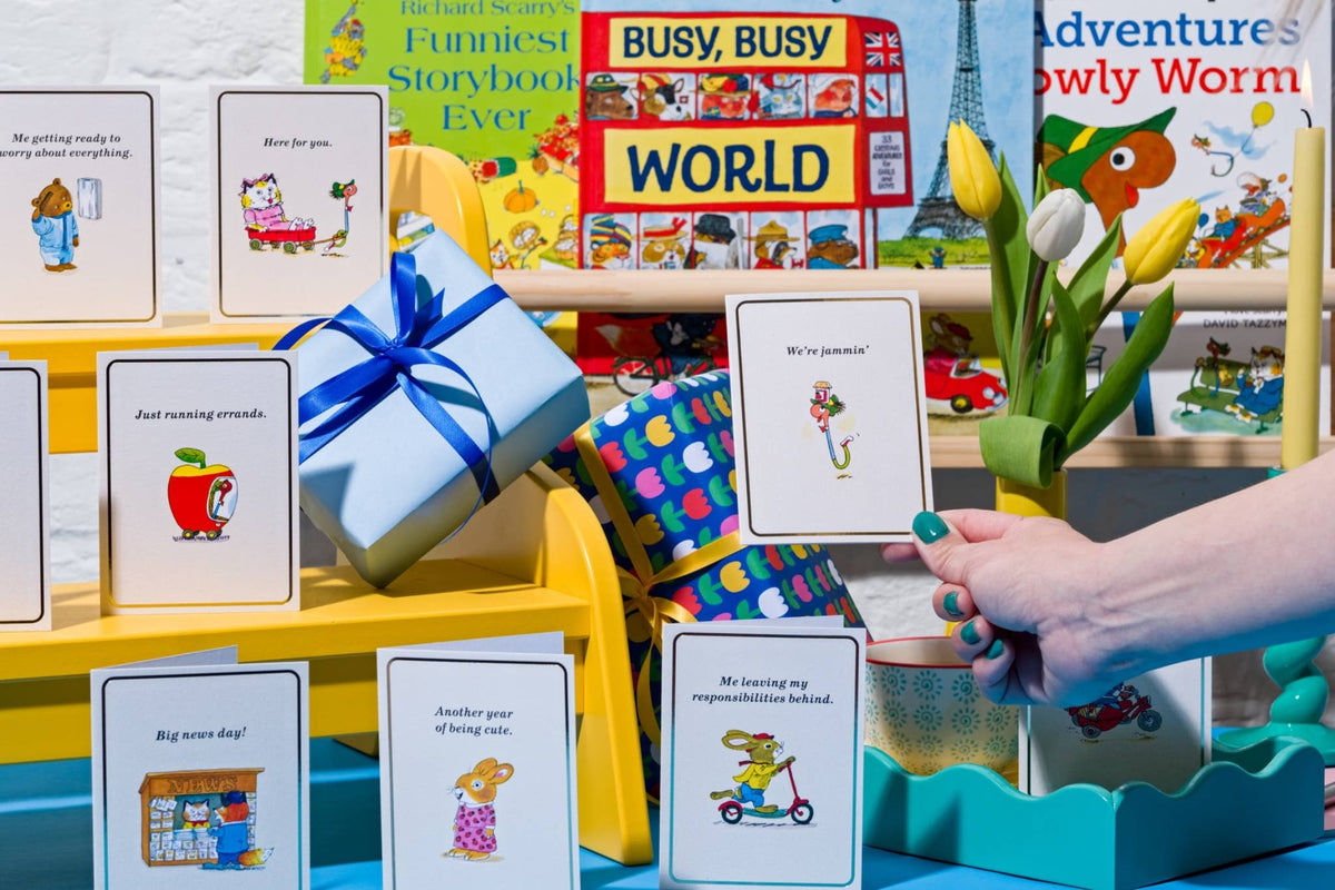 We're Jammin' - Gold Foil - Mini Card by Richard Scarry