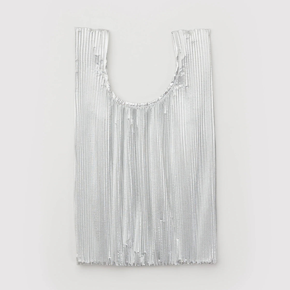 Pleated Baggu - Chrome Metallic