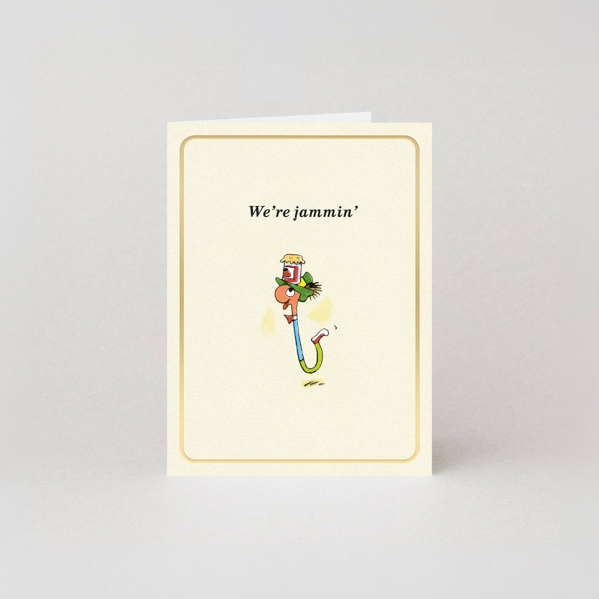 We're Jammin' - Gold Foil - Mini Card by Richard Scarry