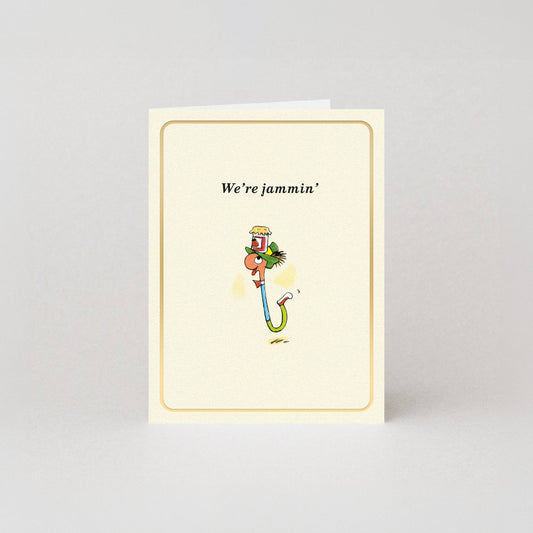 We're Jammin' - Gold Foil - Mini Card by Richard Scarry