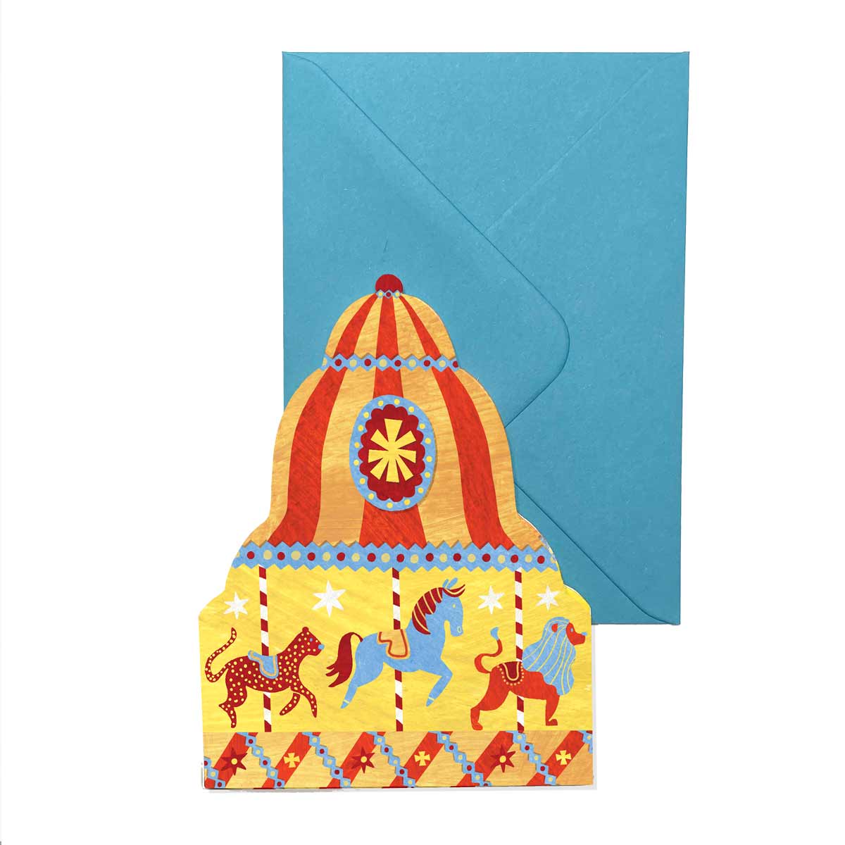 Carousel Shaped Greeting Card