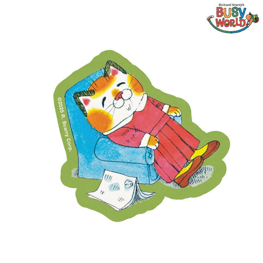 3P4 x Richard Scarry® - Sally Cat Lounging Sticker