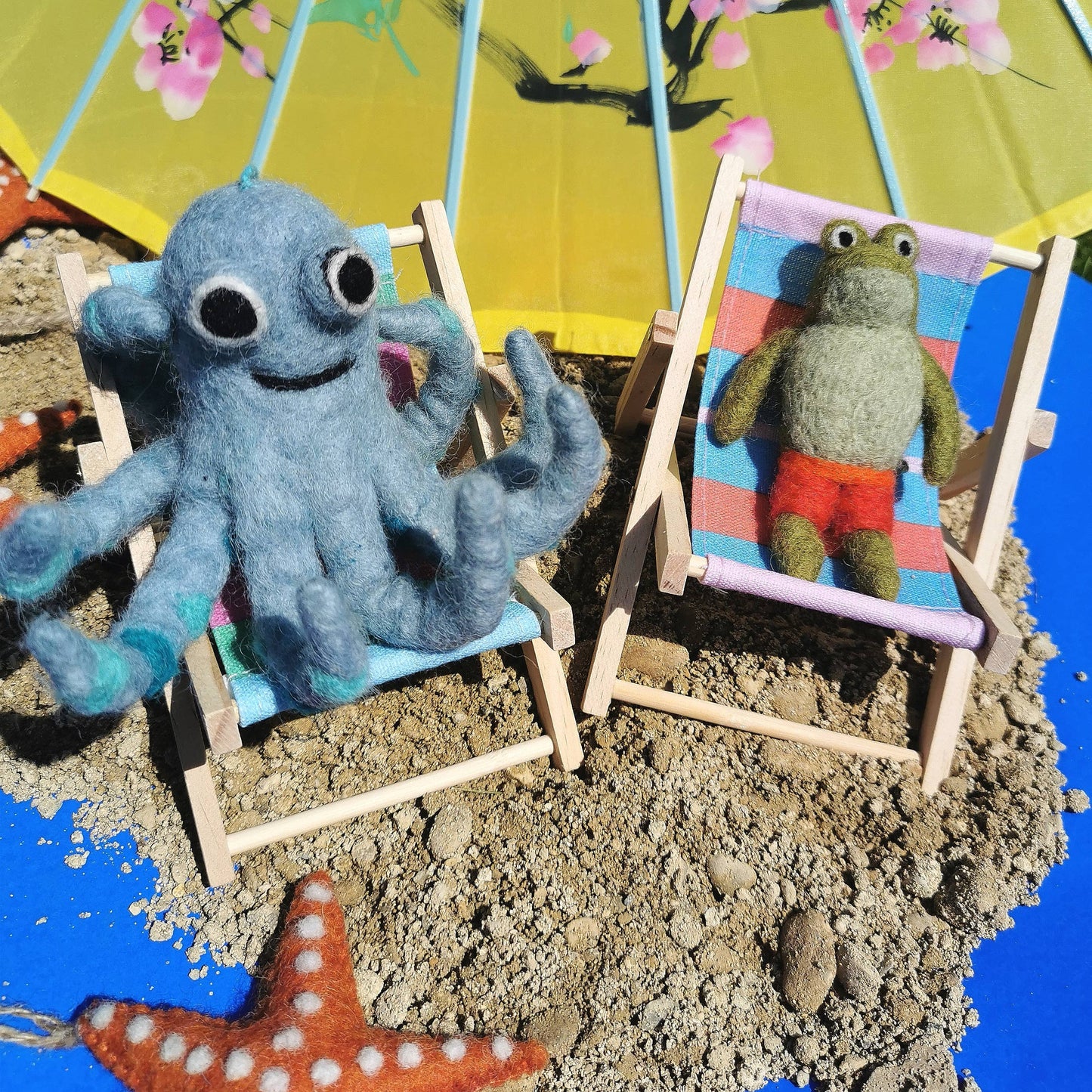 Handmade Felt Ollie the Octopus Fair trade Hanging Decor