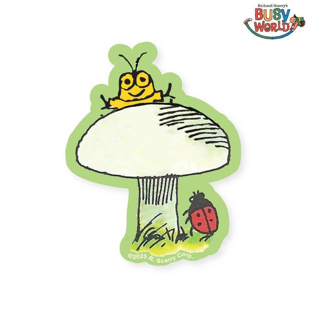 3P4 x Richard Scarry® - Goldbug Mushroom Sticker