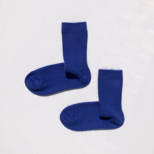 Angora Wool Socks - Blue Sapphire