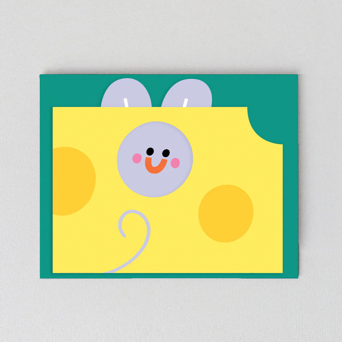 Mouse In Cheese Fold Out Card