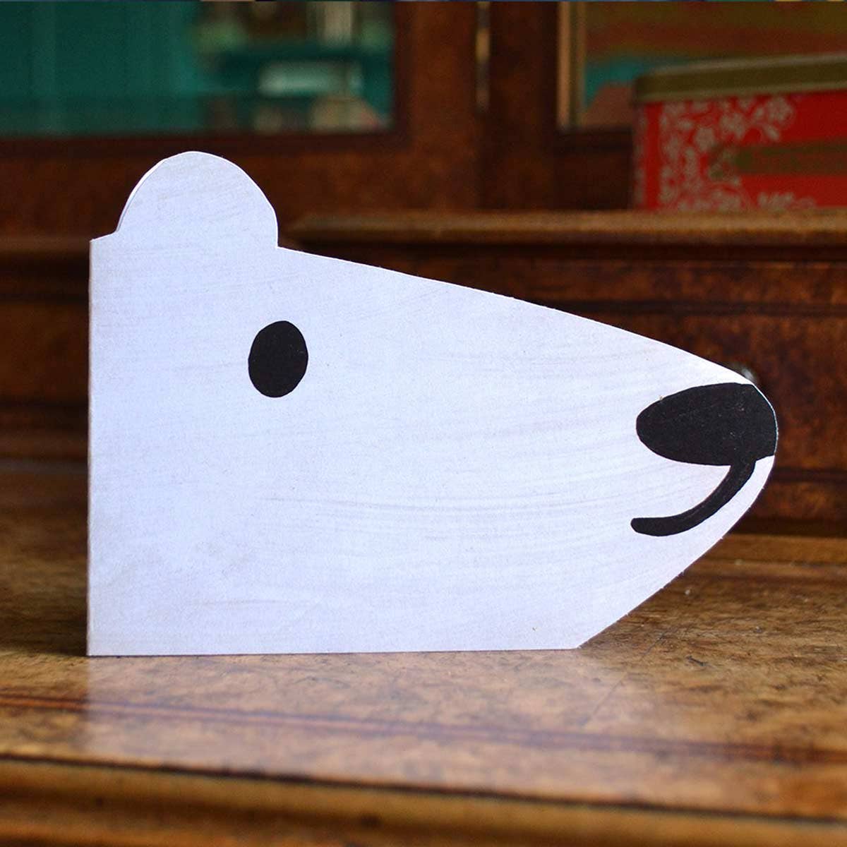 Polar Bear Shaped Greeting Card