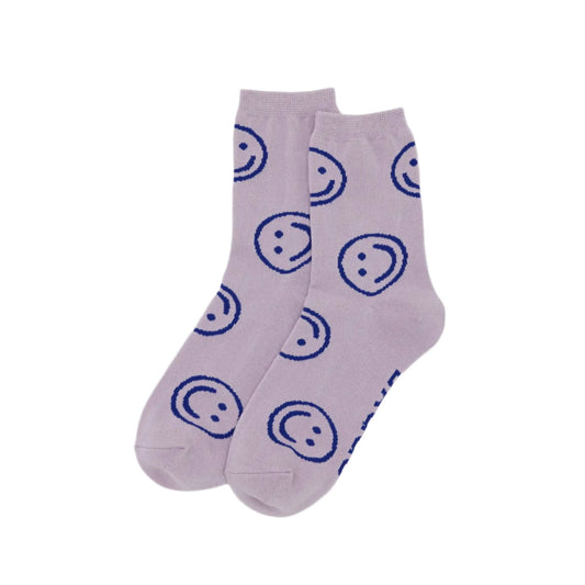 Crew Sock - Dusty Pink Happy