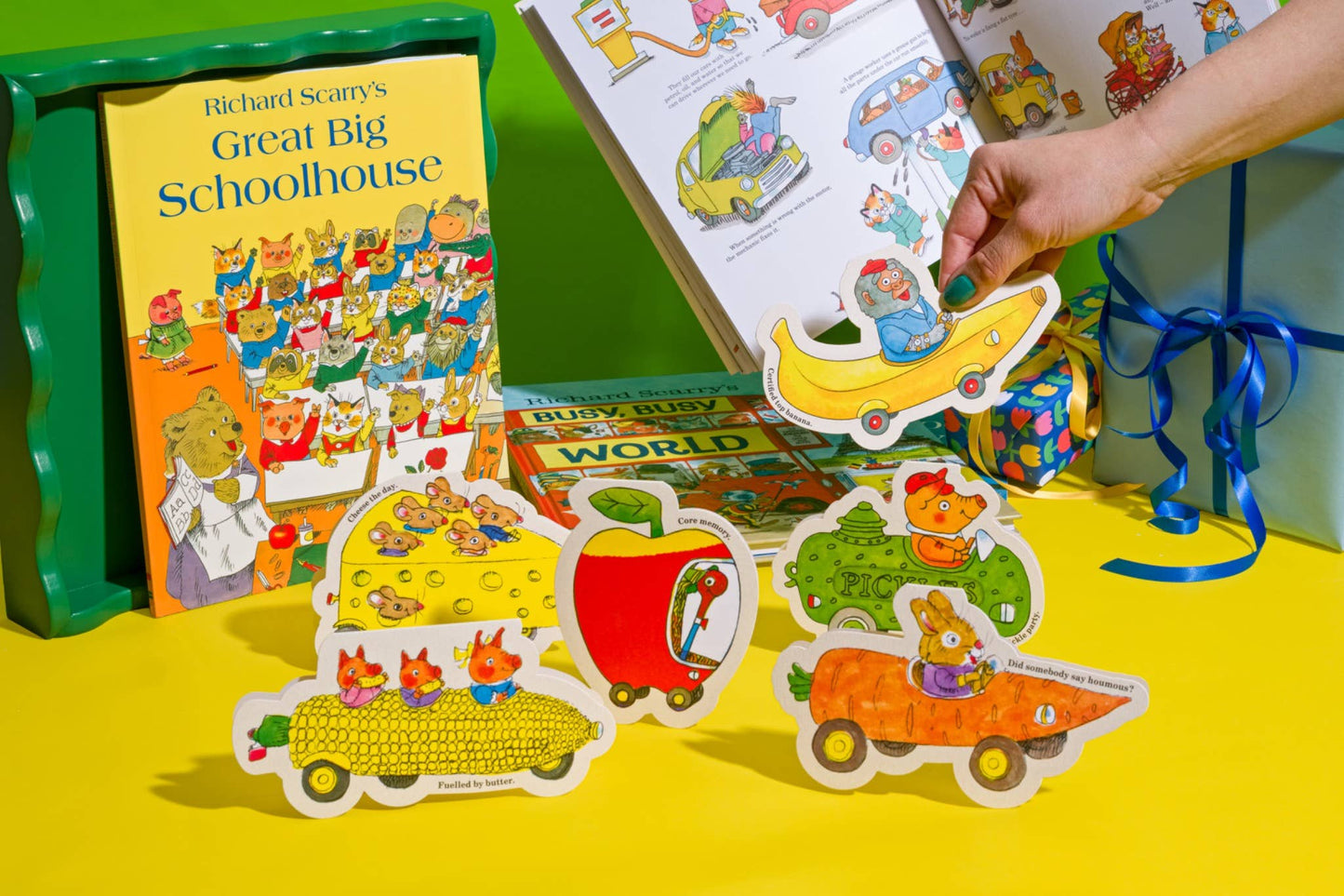 Pickle Pig Car - Die-cut card by Richard Scarry