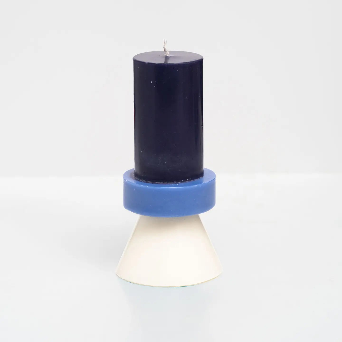 Yod + Co. Tall Stack Candle - Blues/Whites