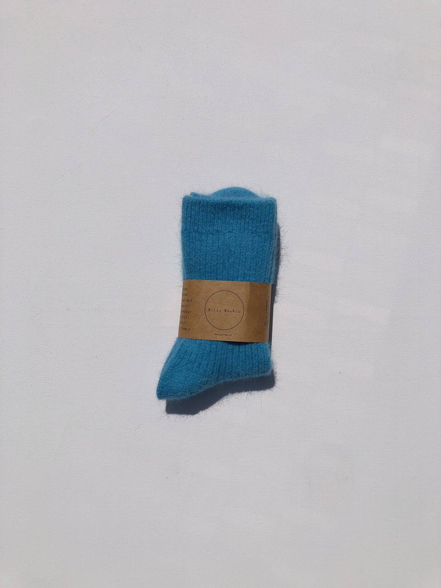 Angora Wool Socks - Aquamarine