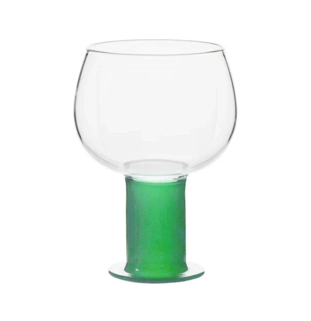 Green Chunky Wine Glass