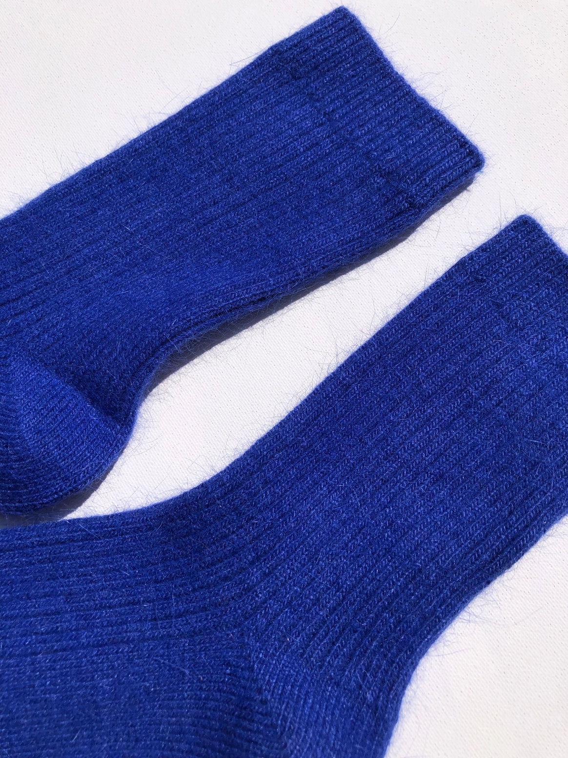 Angora Wool Socks - Blue Sapphire