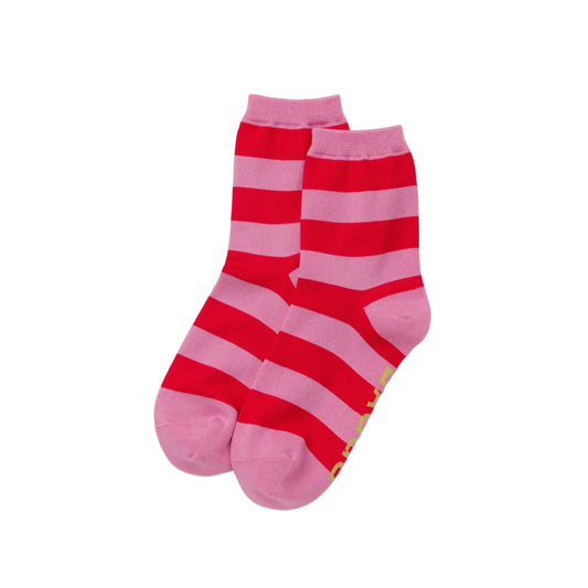Crew Sock - Pink Stripe