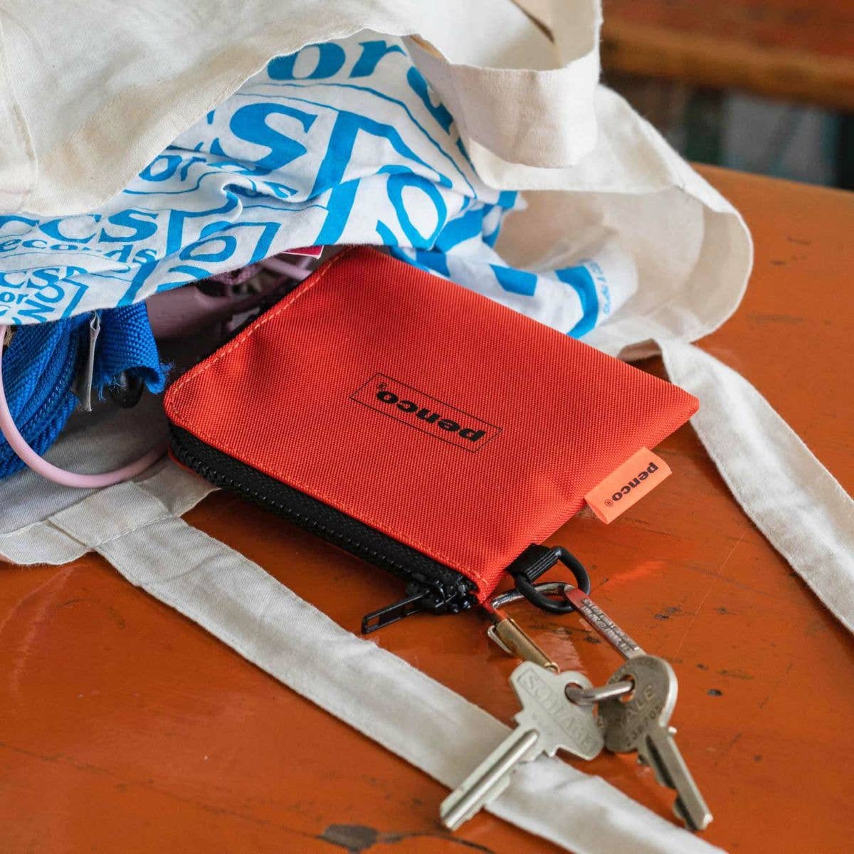 Hightide Penco L-Zip Purse - Orange