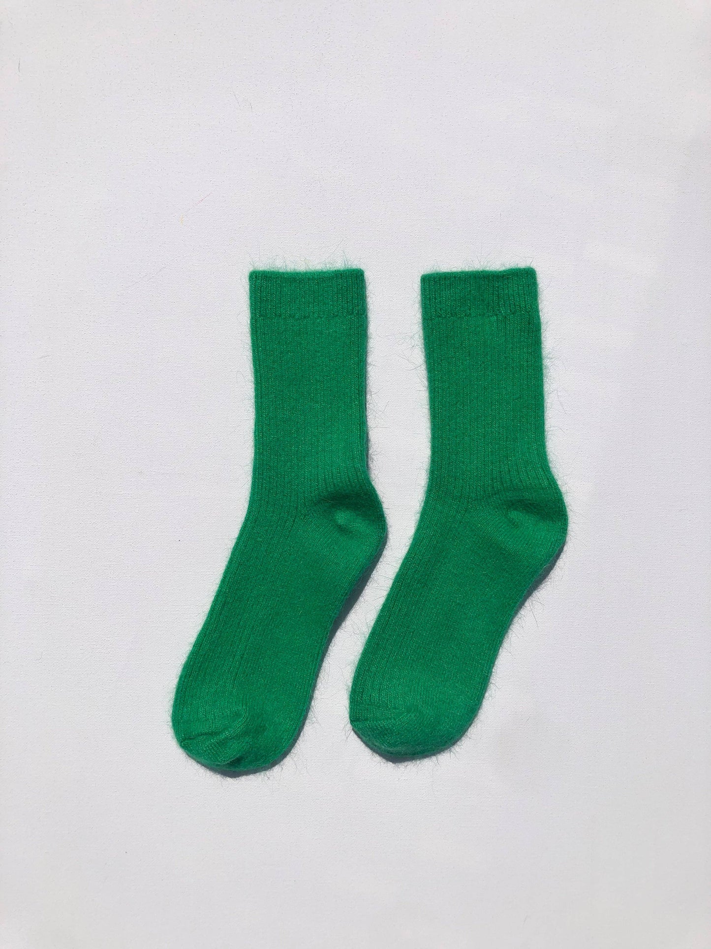 Angora Wool Socks - Green Jade