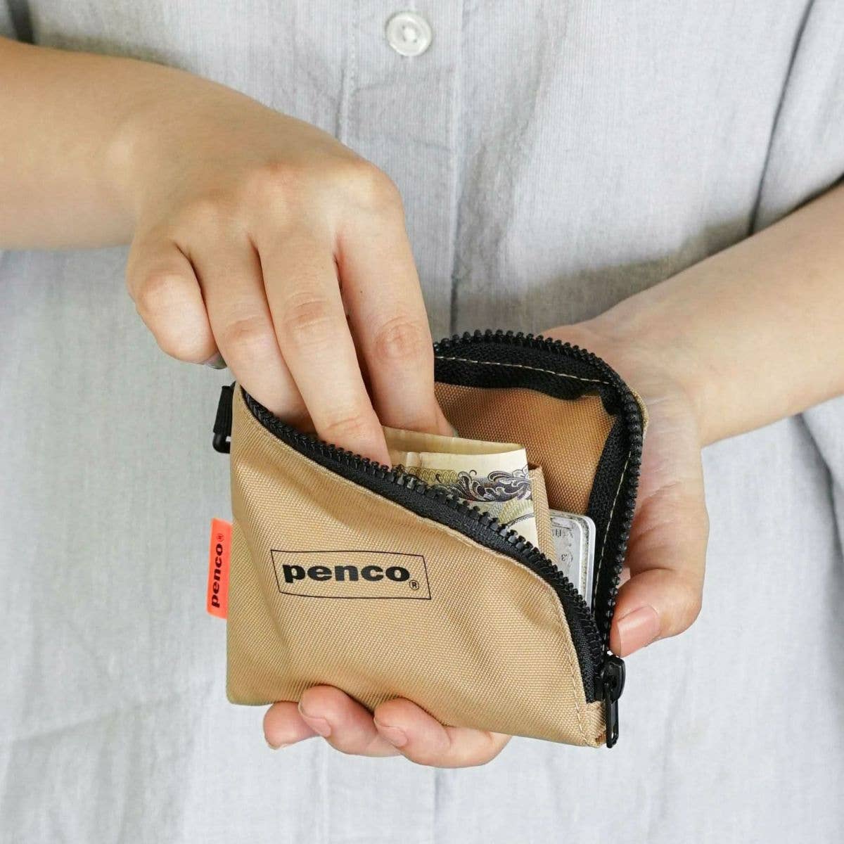 Hightide Penco L-Zip Purse - Orange