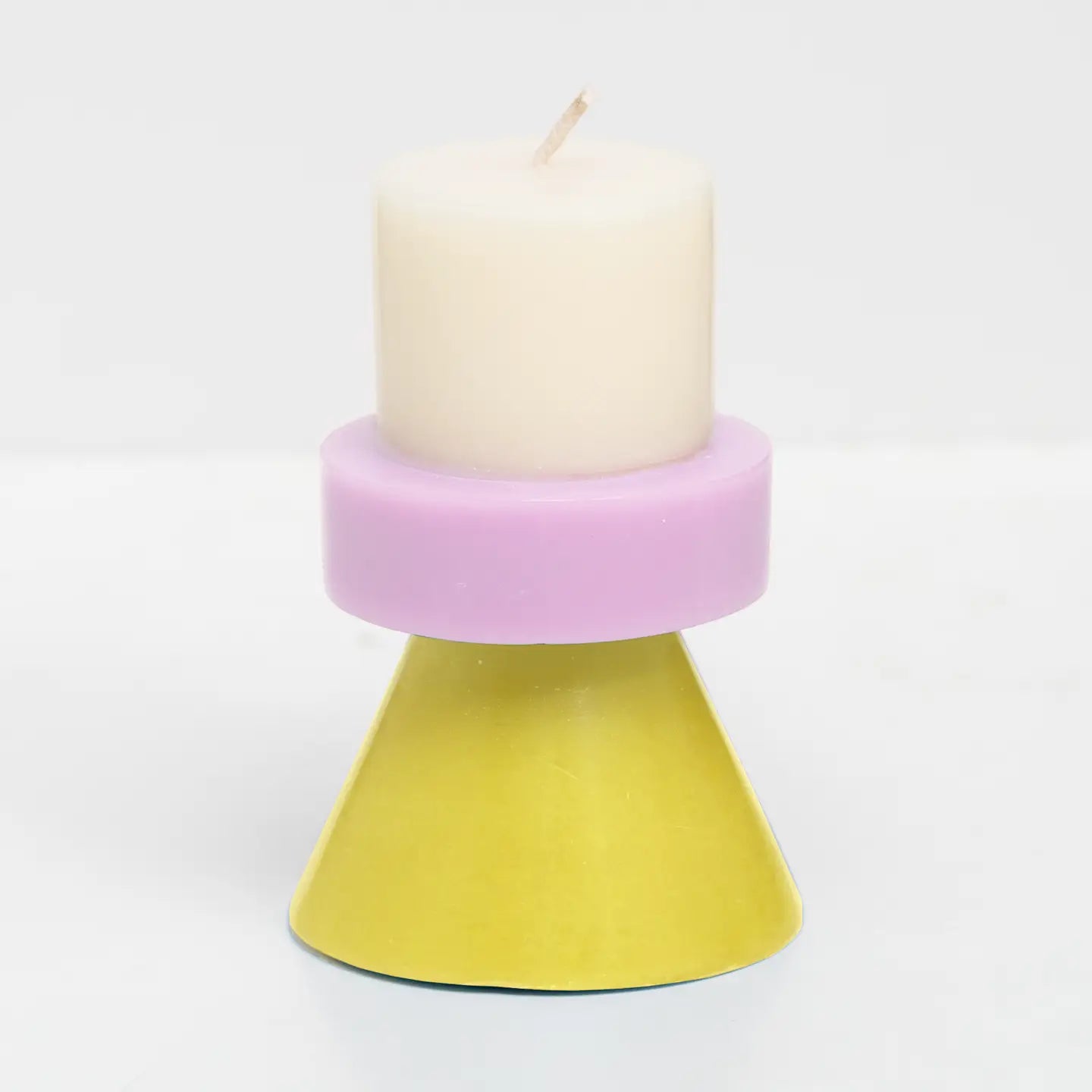 Stack Candle Mini - White / Lilac / Yellow
