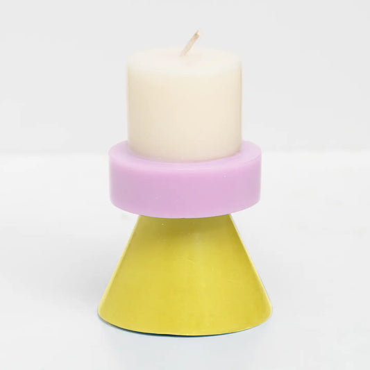 Stack Candle Mini - White / Lilac / Yellow