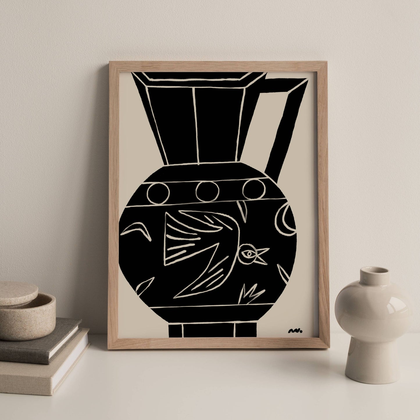 Black Vase Art Print