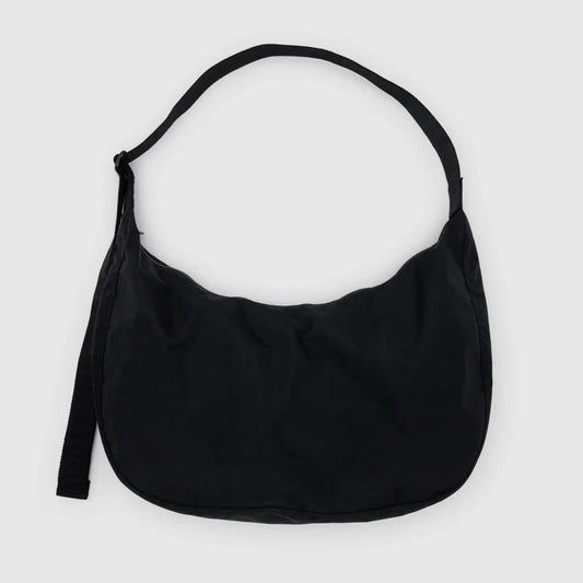 Large Nylon Crescent Bag - Black