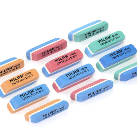 Milan Bicolour Bevelled 6030 Nata® Erasers