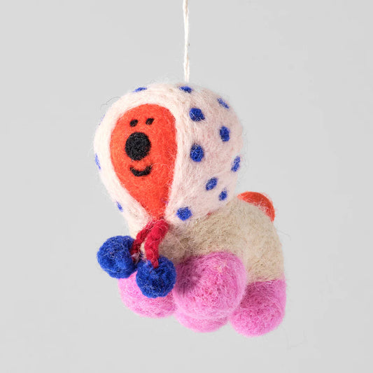 Pom Pom Pup Felt Decoration