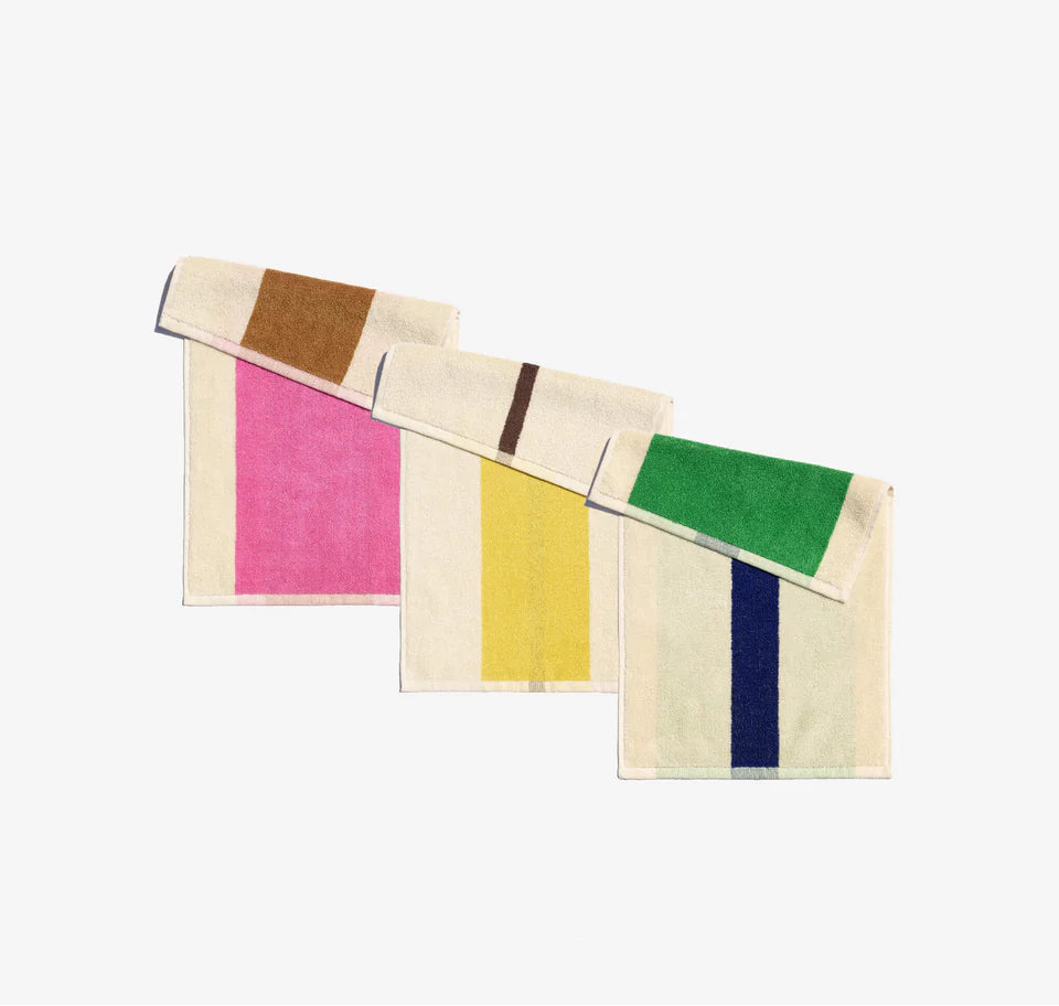 Guest Towels Set - Pink / Royal Blue / Brown