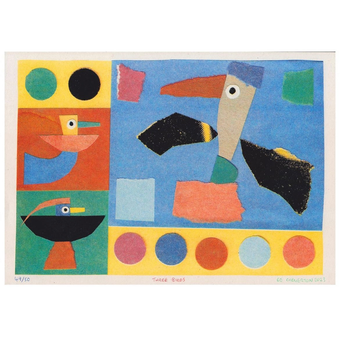 Birds Riso Print - By Ed Cheverton