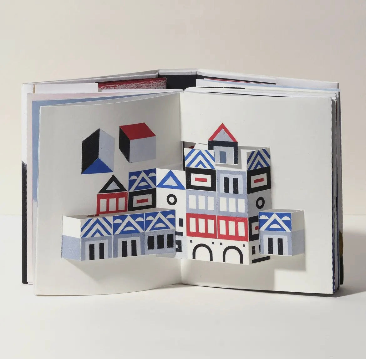 Gérard Lo Monaco - Jeux D'enfance Leporello Pop-Up Book. Inner pop-out page. Houses
