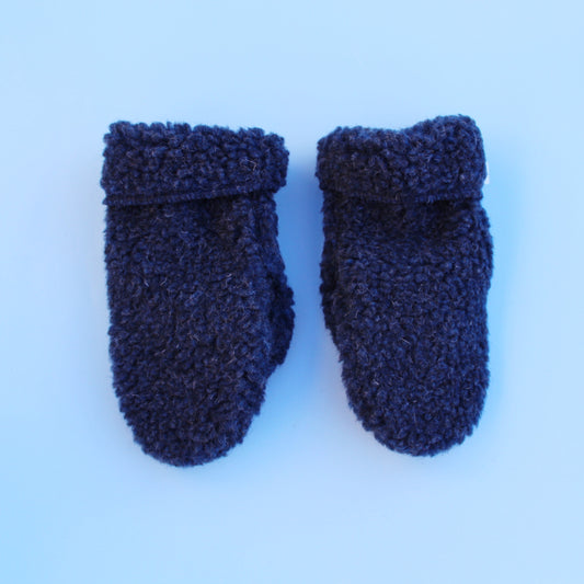 Yoko Wool Mittens - Dark Blue